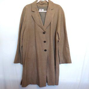 DWR Hamburg Taupe Lightweight Oversize Trench coat Made in Germany Size 8